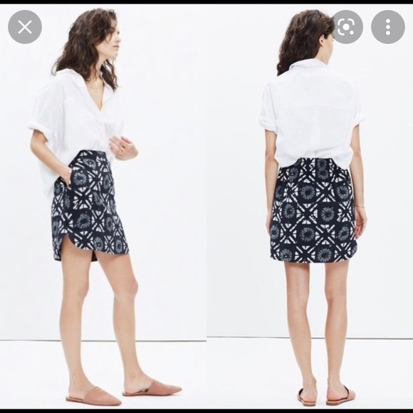 Madewell BLACK silk distance skirt - Picture 2 of 7